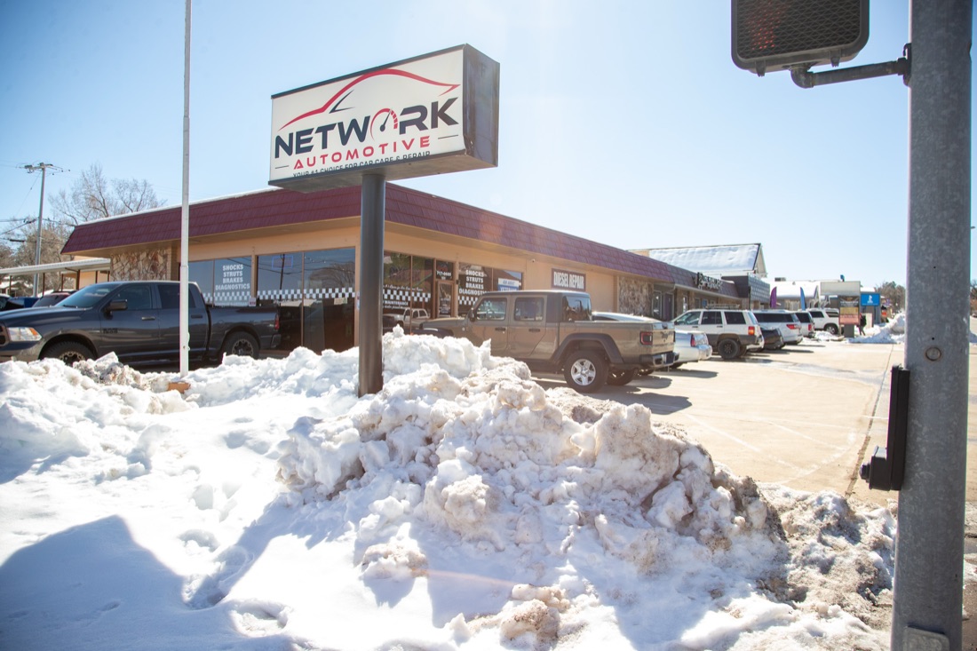 Network Automotive sign at the Prescott shop on Grove Avenue