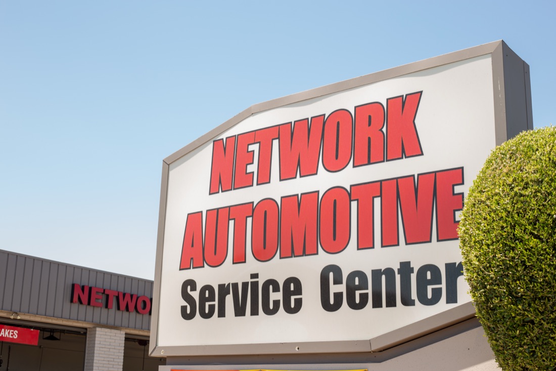 Network Automotive Service Center sign
